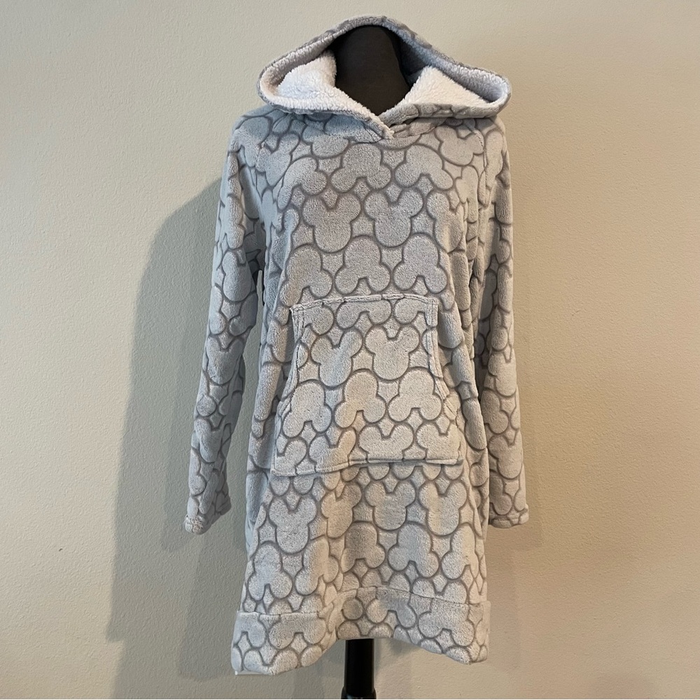 Disney Mickey Head Long Sherpa Hoodie with pocket Medium